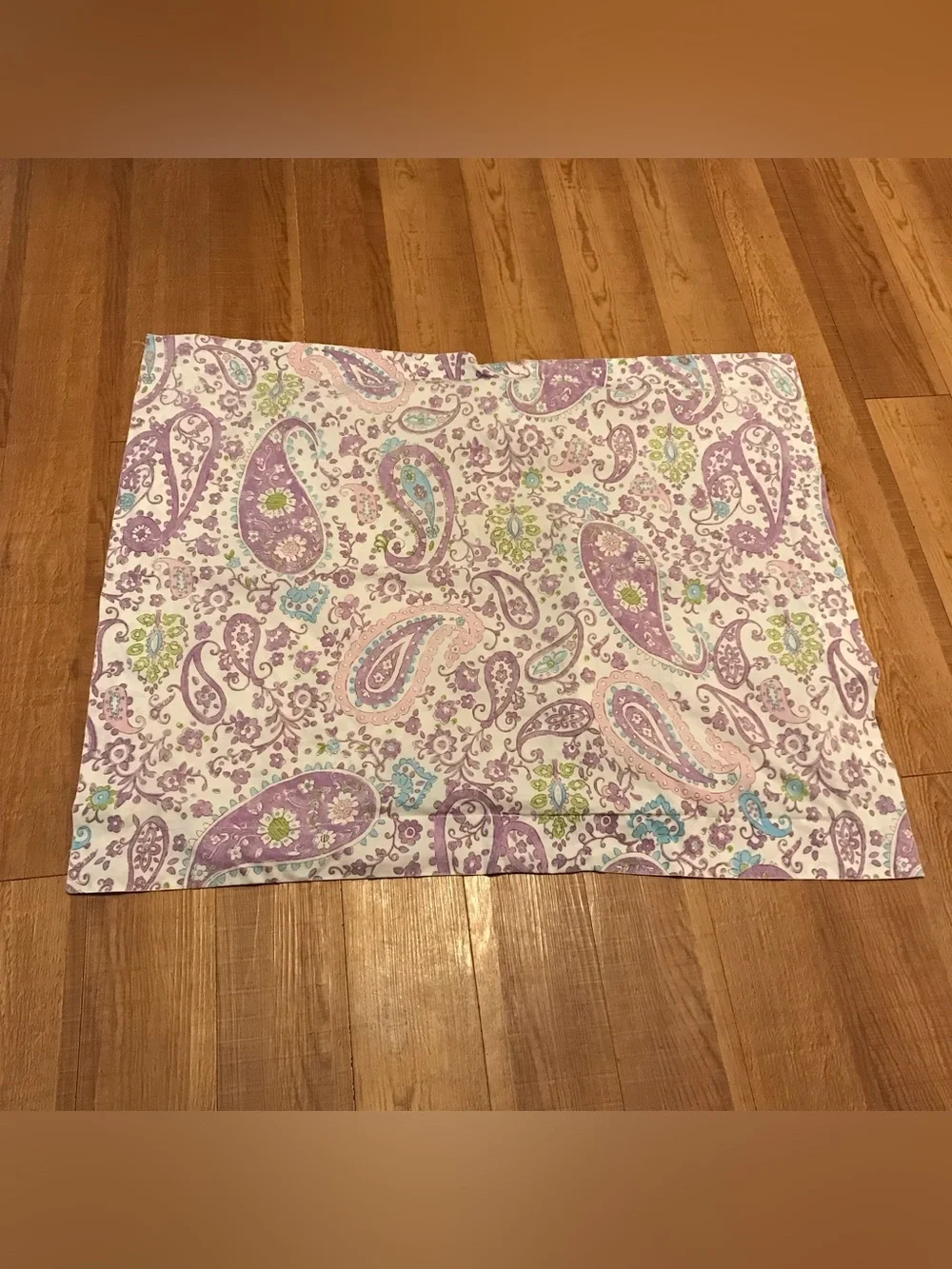 Pottery Barn kids purple paisley printed standard pillowcase sham